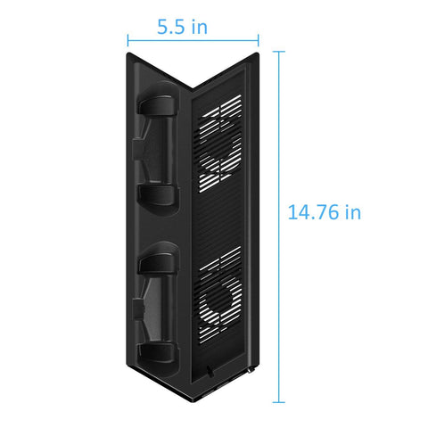 Soporte vertical para PS4 Pro / Slim con ventilador de refrigeración - Kootek