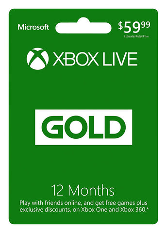 Xbox Live 12 Month Gold Membership - Digital Code