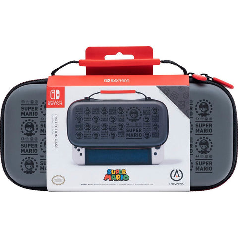 BULTO PROTECTOR SUPER MARIO GRIS CON NEGRO POWERA (NSW)