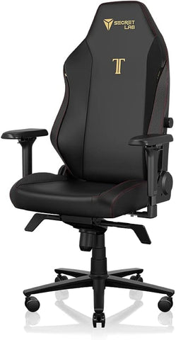SILLA GAMING SECRET LAB, TITAN EVO STEALTH NEGRA CON DORADO ERGONOMICA