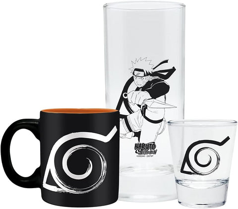 JUEGO DE 2 VASOS Y TAZA NARUTO SHIPPUDEN ABYSSE AMERICA ABYSSE AMERICA (COLECCIONABLES)