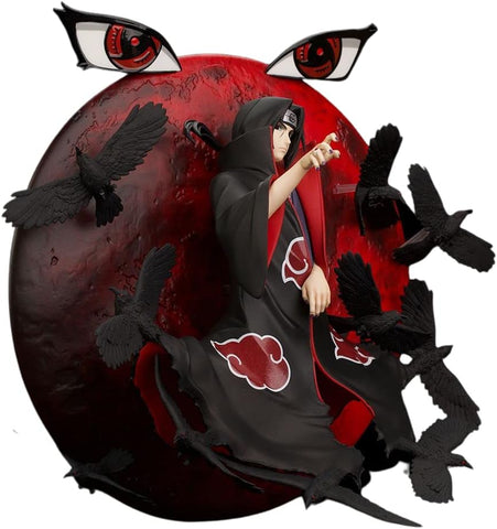 ITACHI DELANTE DE  LA LUNA CON CUERVOS Y CHARIGAN ESTATUA PARA PARED  NARUTO SHIPPUDEN ESPADA ART