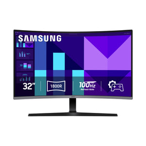 MONITOR GAMING 32” SAMSUNG ESSENTIAL S3 CURVO, 100HZ, VA, 4MS, FHD (1920 X 1080), 3000:1, 1800R
