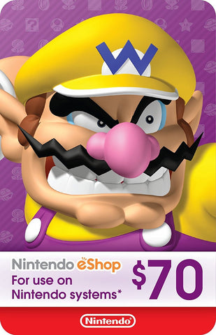 eCash - Nintendo eShop Gift Card USD$70 - Switch / Wii U / 3DS [Digital Code]