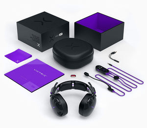 Victrix Pro AF ANC Wired Gaming Headset with Active Noise Cancellation: Black/Purple - SEGUNDA MANO