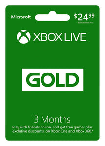 Xbox Live 3 Month Gold Membership - Digital Code