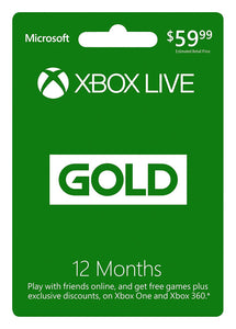 Xbox Live 12 Month Gold Membership - Digital Code