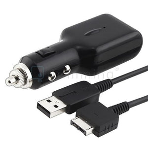 PSV Car Charger Adapter With USB Cable Cord